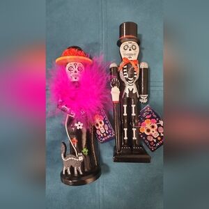 Colorful Day of the Dead Figurine Set